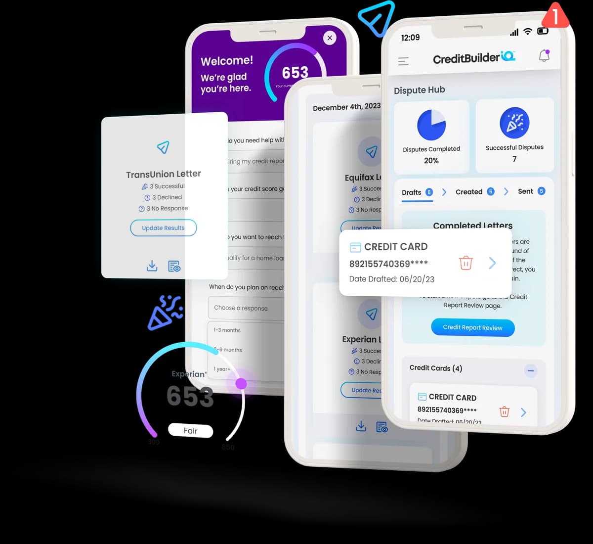 CreditBuilderIQ clay phone product visual from the official brand site